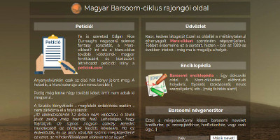 Barsoom.hu oldal