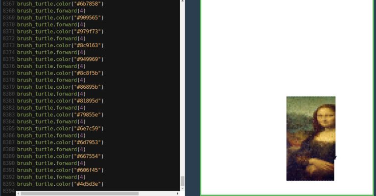 Python, teknősgrafika, Mona Lisa – Kasza Zsolt honlapja
